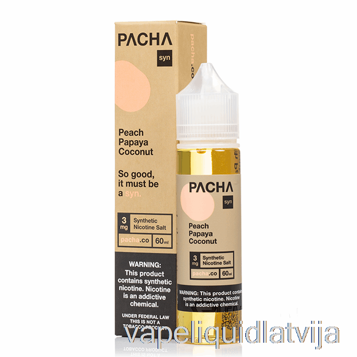 Persiku Papaijas Kokosriekstu Krēms - Pachamama - 60ml 0mg Vape šķidrums